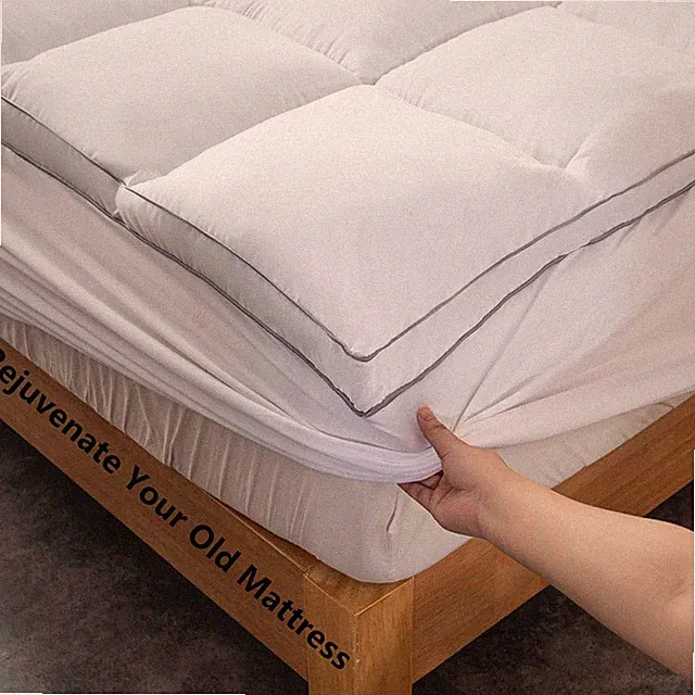 4" Quilted Mattress Topper Cover Soft Pillow Top Mattress Pad Fitted Deep Pocket