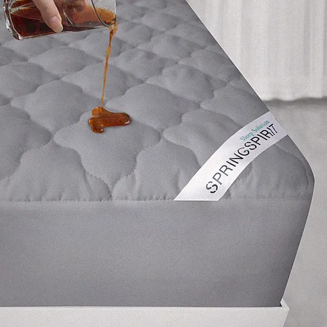 Waterproof Mattress Protector Soft Mattress Cover Pad Absorbent Topper Full Gray